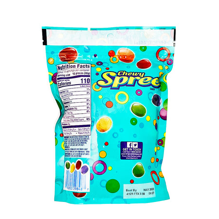 Chewy Spree Candy - 12oz  Nutrition Facts Ingredients