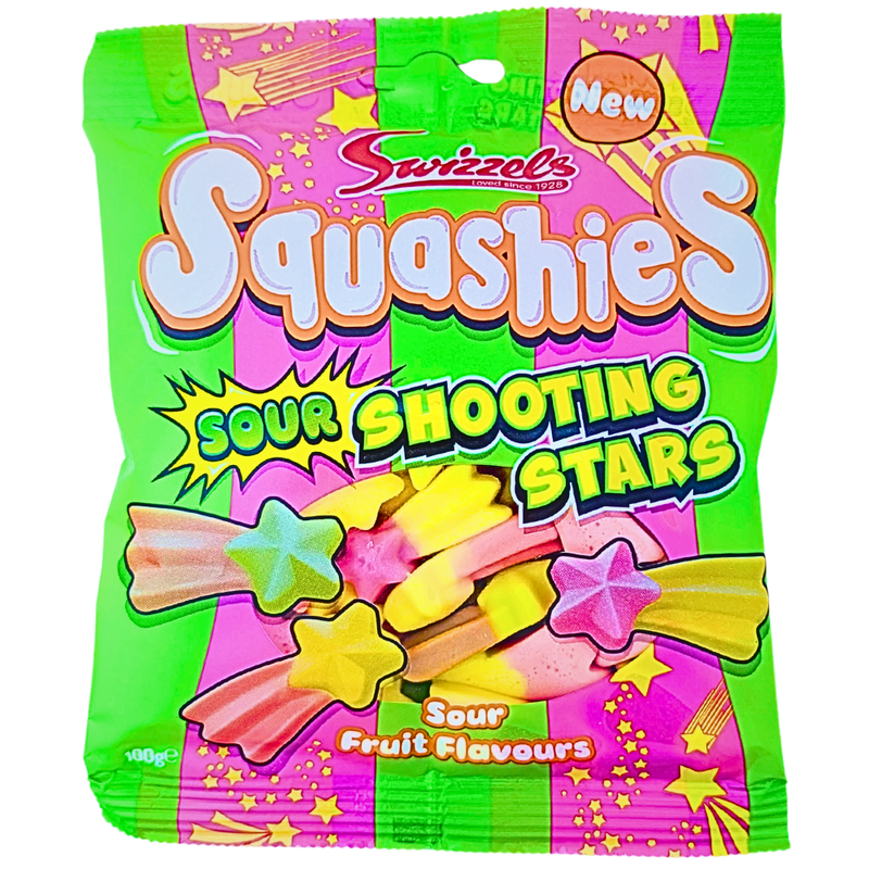 Squashies Sour Shooting Stars (UK) - 100g