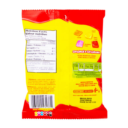 Starburst Gummies Original - 5.8oz  Nutrition Facts Ingredients