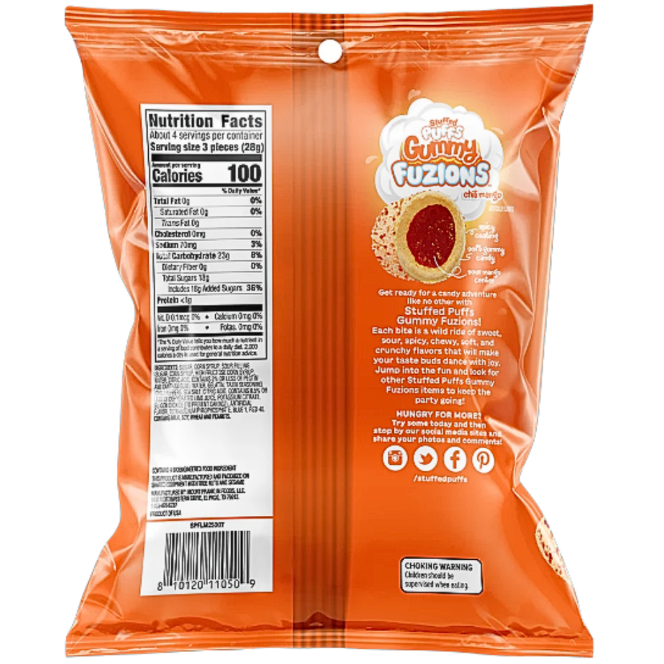 Stuffed Puffs Gummy Fuzions Chili Mango - 120g