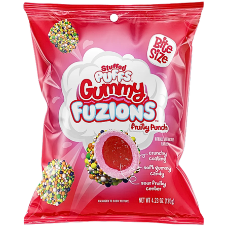 Stuffed Puffs Gummy Fuzions Fruity Punch - 120g