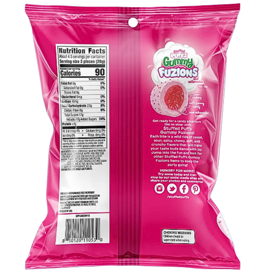 Stuffed Puffs Gummy Fuzions Sour Watermelon - 120g