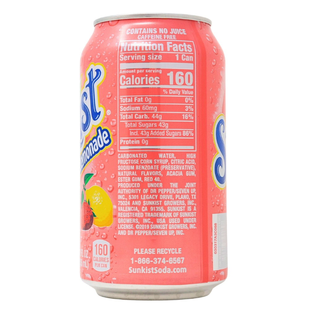Sunkist Strawberry Lemonade - Sunkist Lemonade - Sunkist - Sunkist Beverage - Sunkist Drink - Sunkist Drinks - Sunkist Strawberry Lemonade Drink