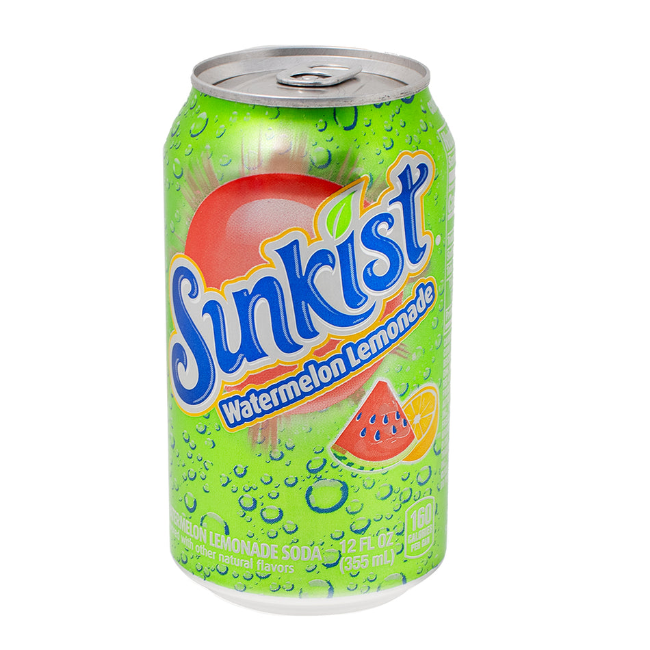 Sunkist Watermelon Lemonade - 355mL - Sunkist - Sunkist Drink - Sunkist Soda - Lemonade - Lemonade Candy - Sunkist Watermelon Lemonade - Watermelon Juice