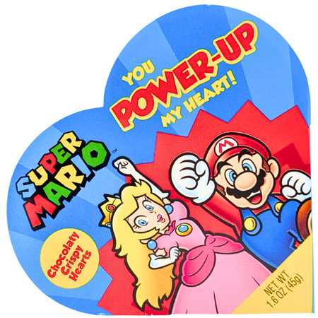 Super Mario Chocolaty Crispy Hearts - 45g