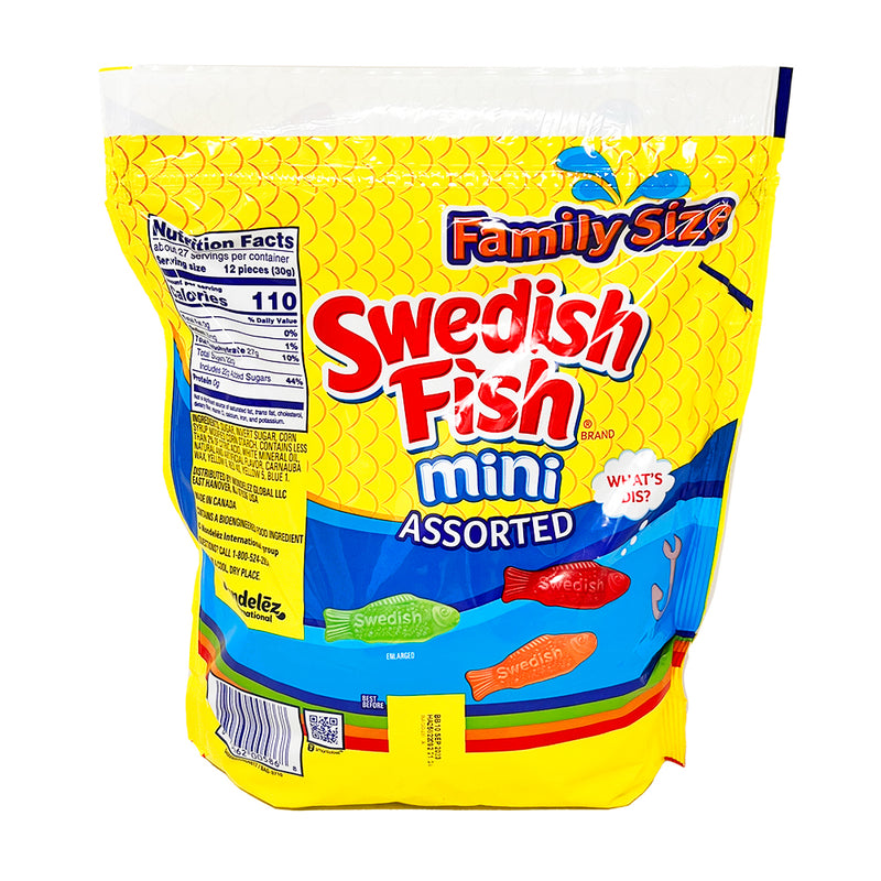 Swedish Fish Mini Assorted Family Size - 1lb **BB 2023/Sep/10**  Nutrition Facts Ingredients