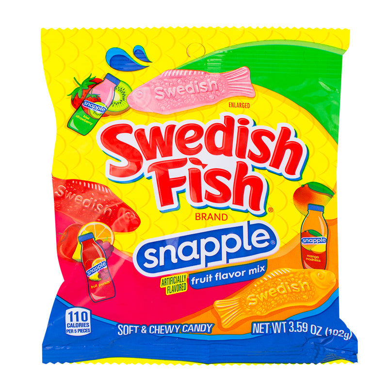 Swedish Fish Candy - Swedish Fish - Swedish Fish Gummies - Swedish Fish Gummy - Swedish Fish Snapple - Snapple Candy - Swedish Fish Snapple Gummies