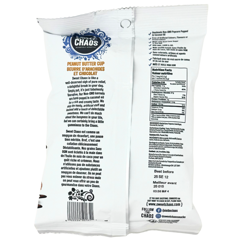 Sweet Chaos Drizzled Popcorn Peanut Butter Cup - 42.5g