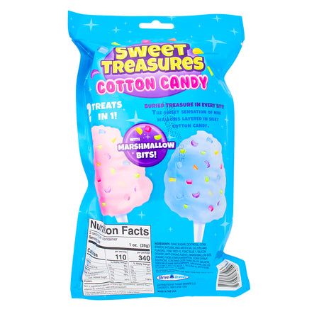 Sweet Treasures Cotton Candy - 3oz  Nutrition Facts Ingredients - Cotton Candy - Sweet Treasures