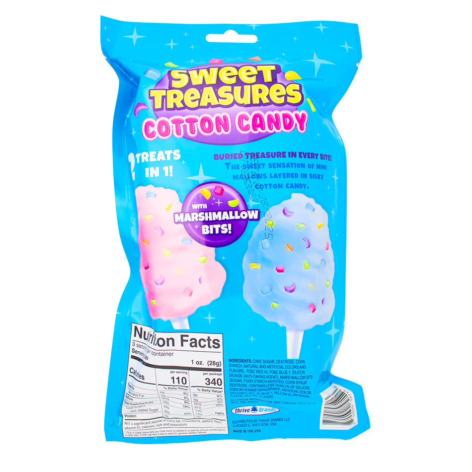 Sweet Treasures Cotton Candy - 3oz  Nutrition Facts Ingredients - Cotton Candy - Sweet Treasures