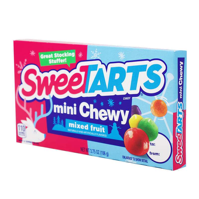 Sweetarts Christmas Mini Chewy Theatre Box - 3.75oz - Sweetarts Mini Chewy - Christmas Candy Box - Holiday Stocking Stuffer - Festive Candy Flavours - Tangy Mini Delights - Colourful Christmas Treats - Whimsical Theatre Box Candy - Christmas Candy Experience - Christmas Candy - Christmas Treats
