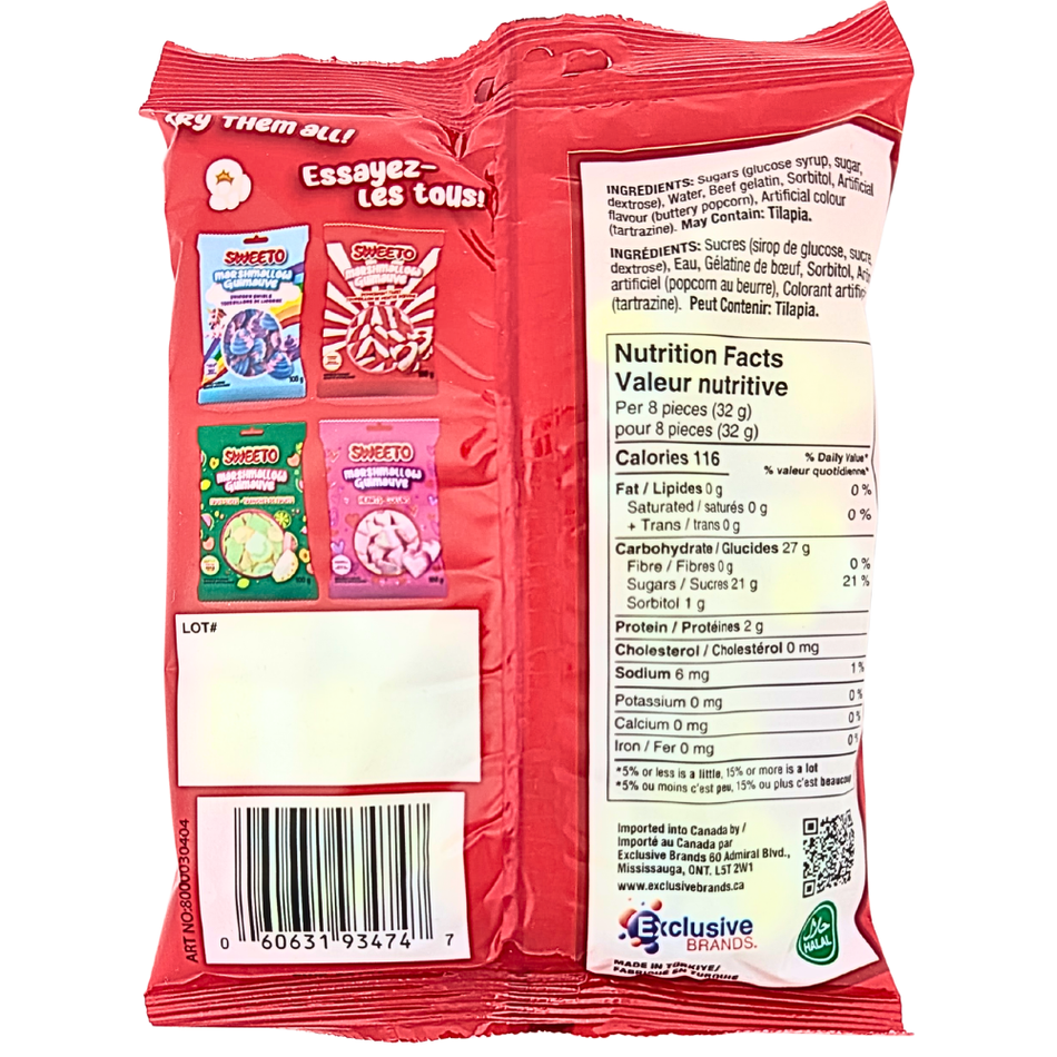 Sweeto Marshmallow Buttered Popcorn - 100g