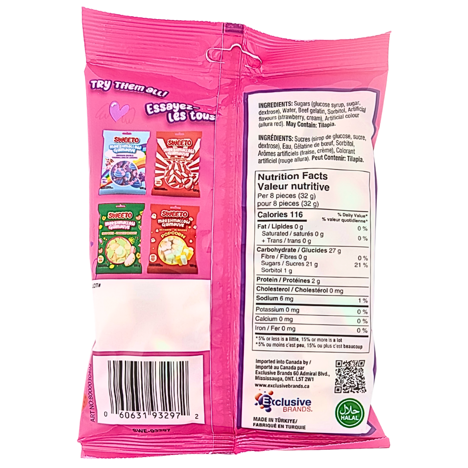 Sweeto Marshmallow Hearts - 100g