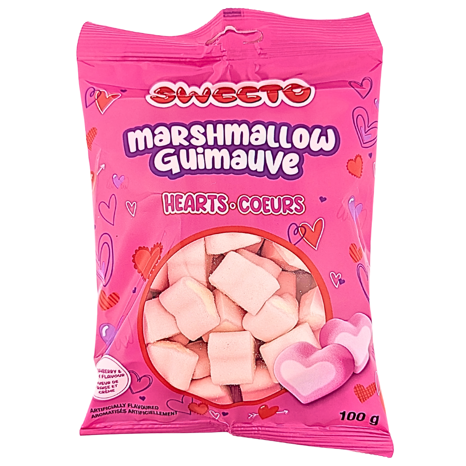 Sweeto Marshmallow Hearts - 100g