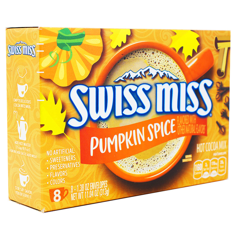 Swiss Miss Hot Cocoa Pumpkin Spice 8pk - 11oz - Swiss Miss Hot Cocoa Pumpkin Spice - Hot Cocoa - Pumpkin Spice Hot Cocoa - Christmas Drink - Christmas Candy