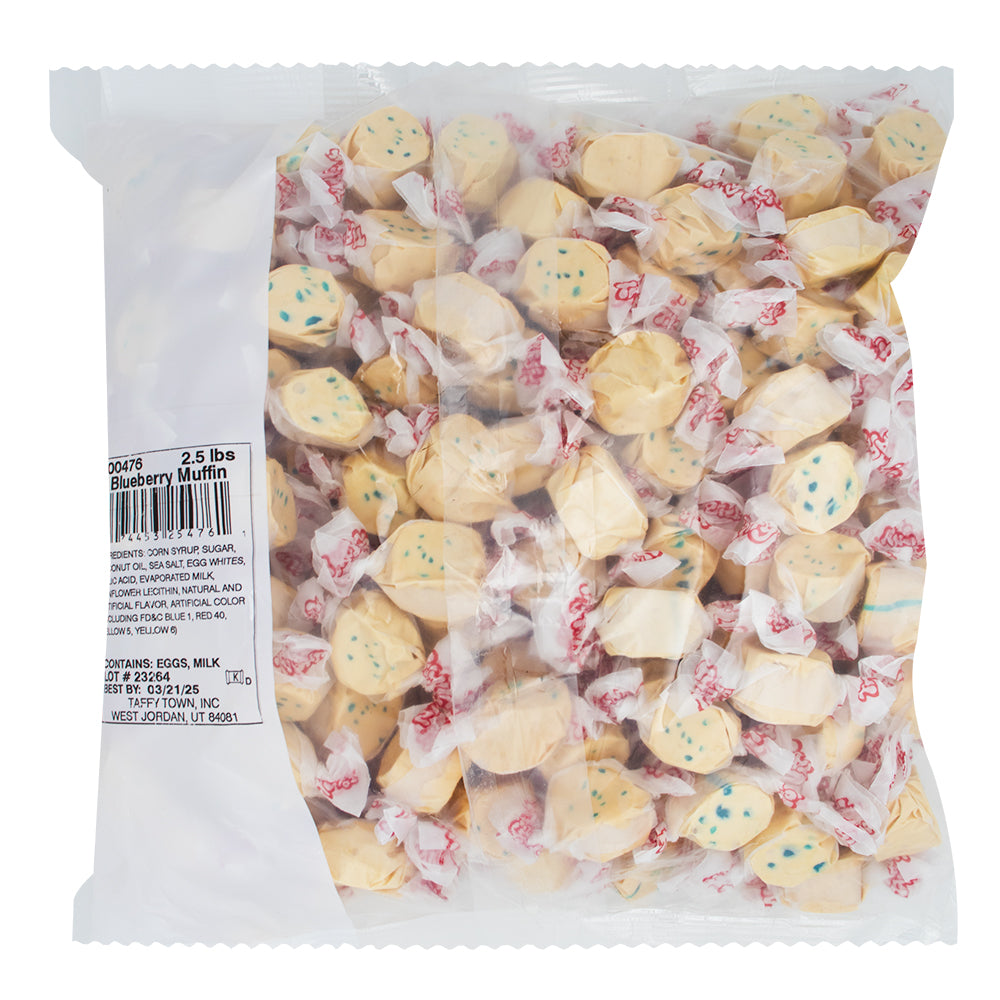 Salt Water Taffy Blueberry Muffin - 2.5lb   Nutrition Facts Ingredients