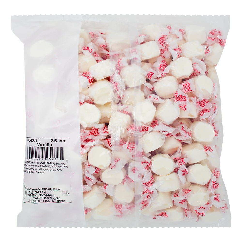 Salt Water Taffy - Vanilla - 2.5lb  Nutrition Facts Ingredients