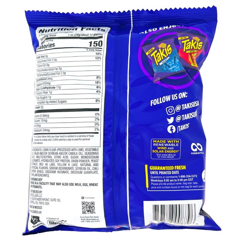 Takis Fuego - 4oz - Nutrition Facts