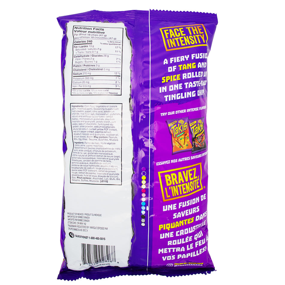Takis Fuego 280g **BB 2024/Apr/03**  Nutrition Facts Ingredients