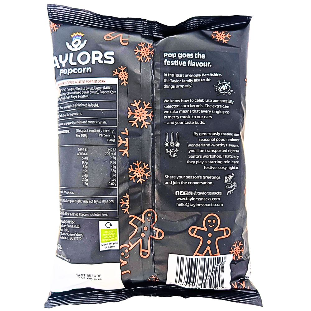 Taylors Gingerbread Popcorn (UK) - 155g