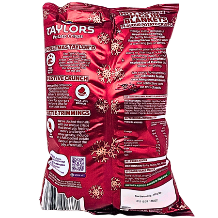 Taylors Hot Honey Pigs in Blankets Crisps (UK) - 150g