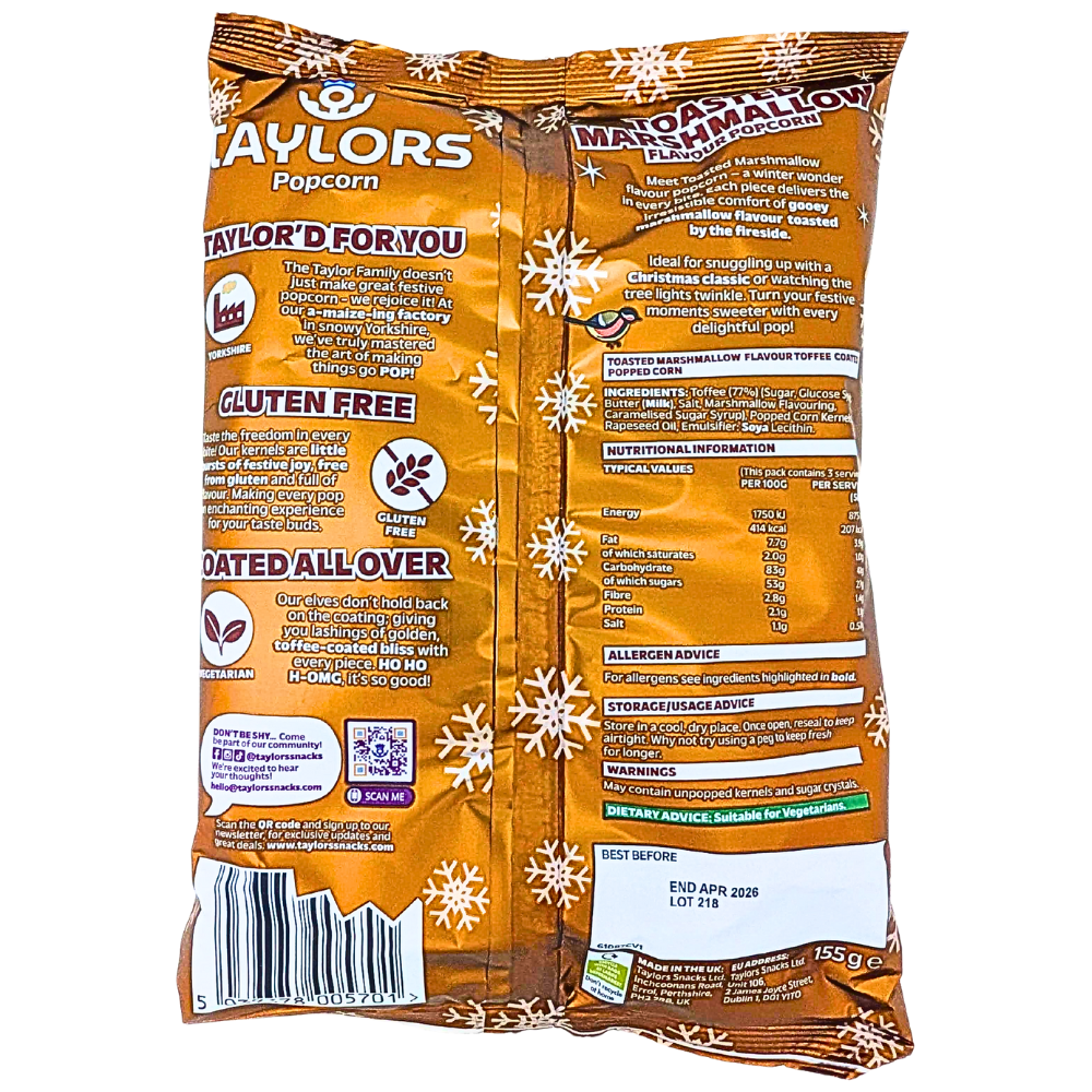 Taylors Toasted Marshmallow Popcorn (UK) - 155g