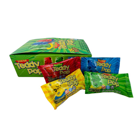 Teddy Pop Sour - 15g  - Candy Ring - Teddy Pop - Teddy Pop Candy - Sour Green Apple Candy - Green Apple Candy