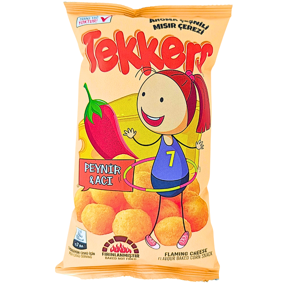 Tekkers Flaming Cheese Corn Puffs (Turkey) - 35g