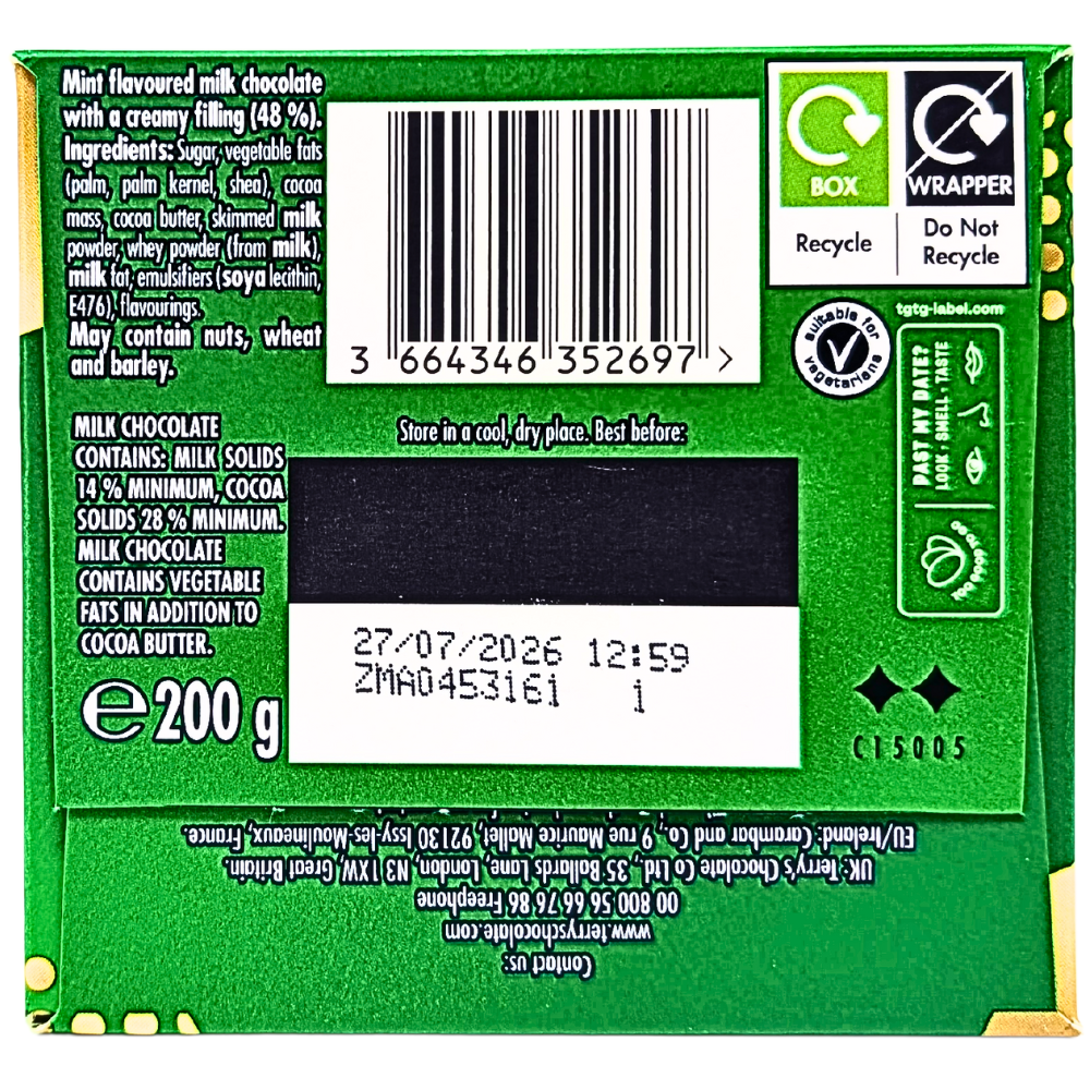 Terry's Chocolate Mint Truffles (UK) - 200g