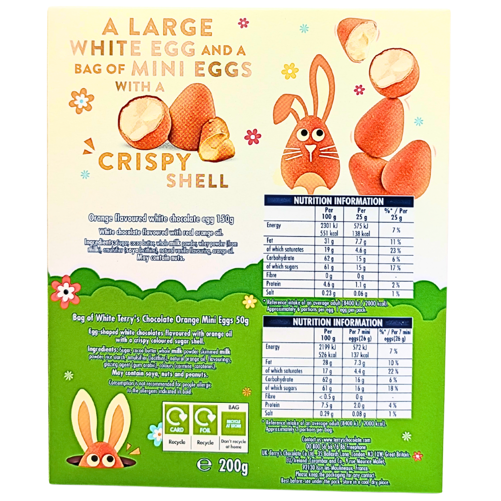 Terry's Chocolate Orange Easter Mini Eggs White (UK) - 200g