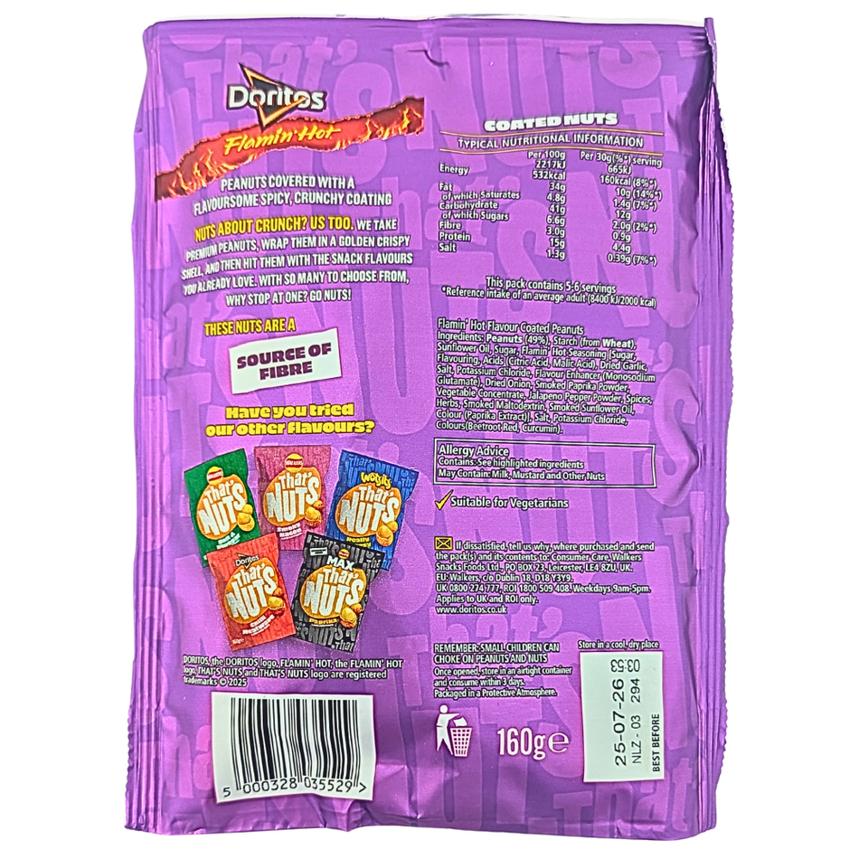 That's Nuts Doritos Flamin Hot (UK) - 160g