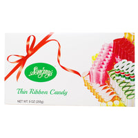 Sevigny's Christmas Thin Ribbon Candy Gift Box - 9oz - Thin Ribbon Candy - Christmas Candy Gift - Nostalgic Holiday Treat - Festive Candy Box - Classic Christmas Confection - Colourful Ribbon Candy - Sweet Christmas Memories - Holiday Table Decoration
