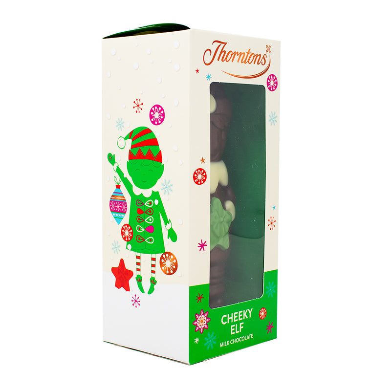 Thorntons Milk Chocolate Cheeky Elf - 90g - Christmas chocolate - Thorntons milk chocolate - Cheeky Elf chocolate - Festive treats - Holiday confections - Chocolate gifts - Christmas stocking stuffers - Chocolate figurine - Holiday sweets - Christmas candy gifts