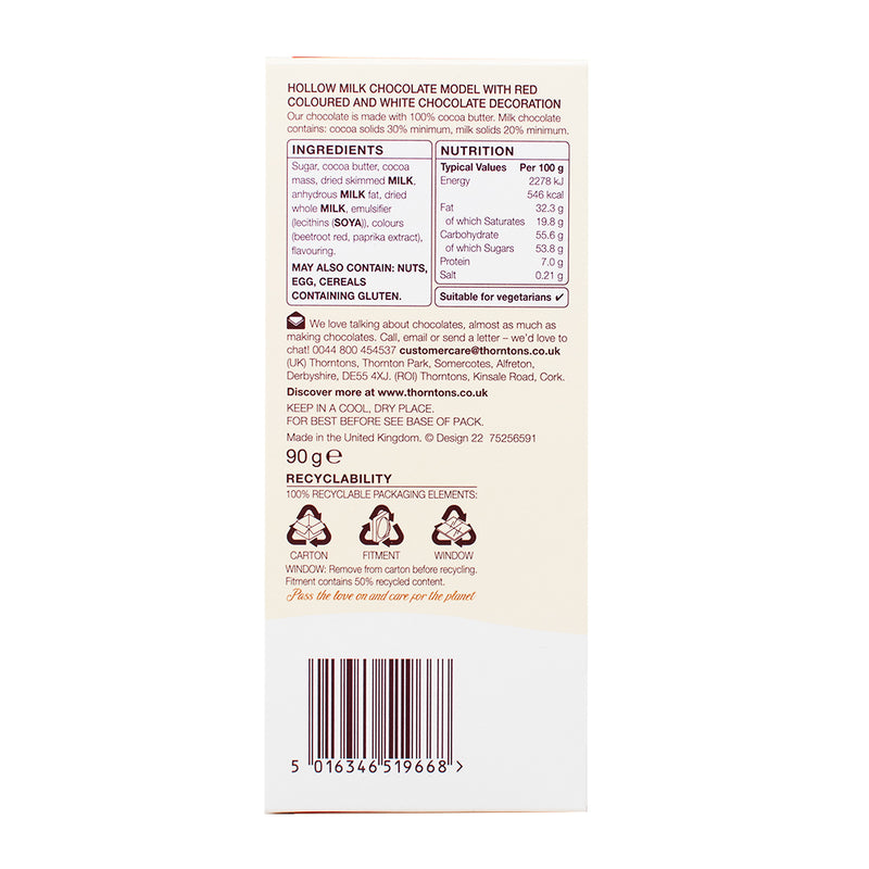 Thorntons Milk Chocolate Cheeky Reindeer - 90g  Nutrition Facts Ingredients - Christmas chocolate reindeer - Festive chocolate treats - Holiday chocolate gifts - Milk chocolate reindeer - Christmas stocking fillers - Chocolate reindeer figurines - Holiday chocolate delights - Chocolate Christmas decorations - Seasonal chocolate novelties - Christmas chocolate indulgence