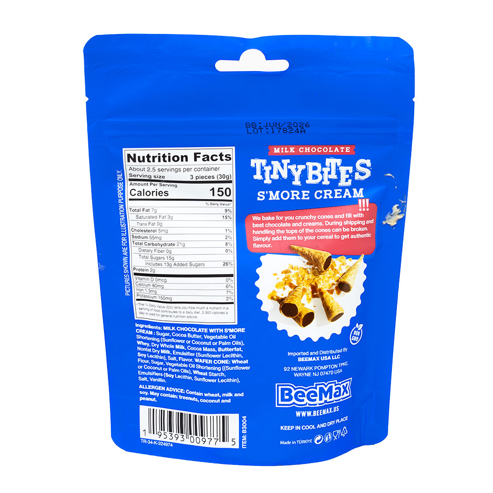 Tiny Bites S'mores Waffle Cone - 2.82 oz  Nutrition Facts Ingredients
