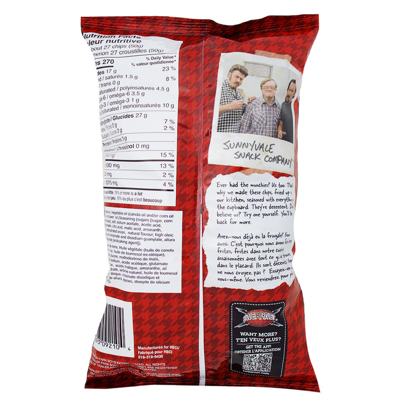 Trailer Park Boys Fries 'n' Ketchup - 3.5oz Nutrition Facts Ingredients - Trailer Park Boys - Trailer Park Boys Chips - Savoury Snack - Chip - Potato Chips - Canadian Classic - Canadian Snack - Canadian Candy 