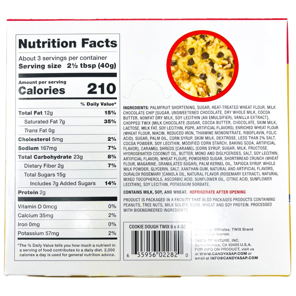 Twix Spoonable Cookie Dough - 4oz - Nutrition Facts - Ingredients