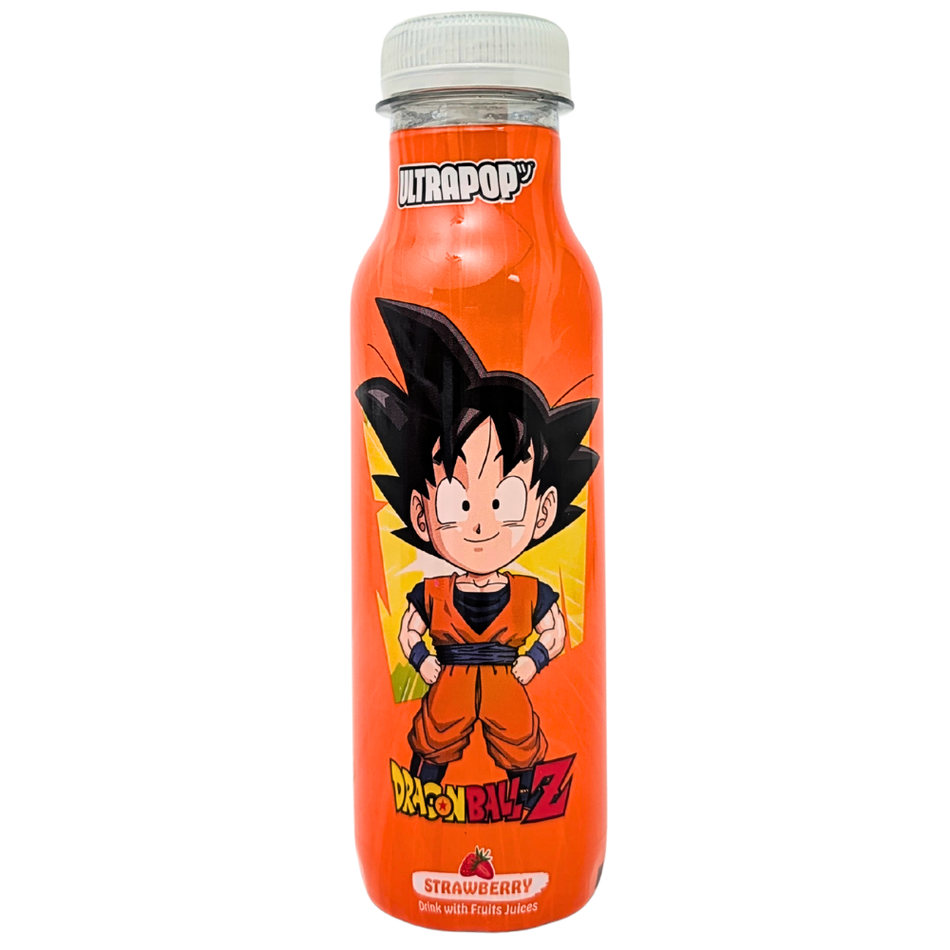 Ultrapop Soda Dragon Ball Z Goku Strawberry (UK) - 330mL