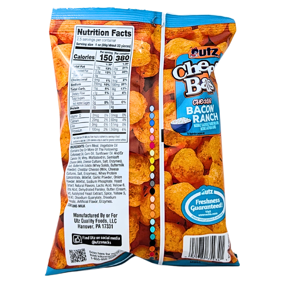 UTZ Cheese Balls Bacon Ranch - 2.5oz