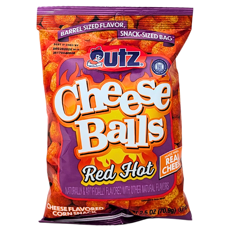 UTZ Cheese Balls Red Hot Cheddar - 2.5oz