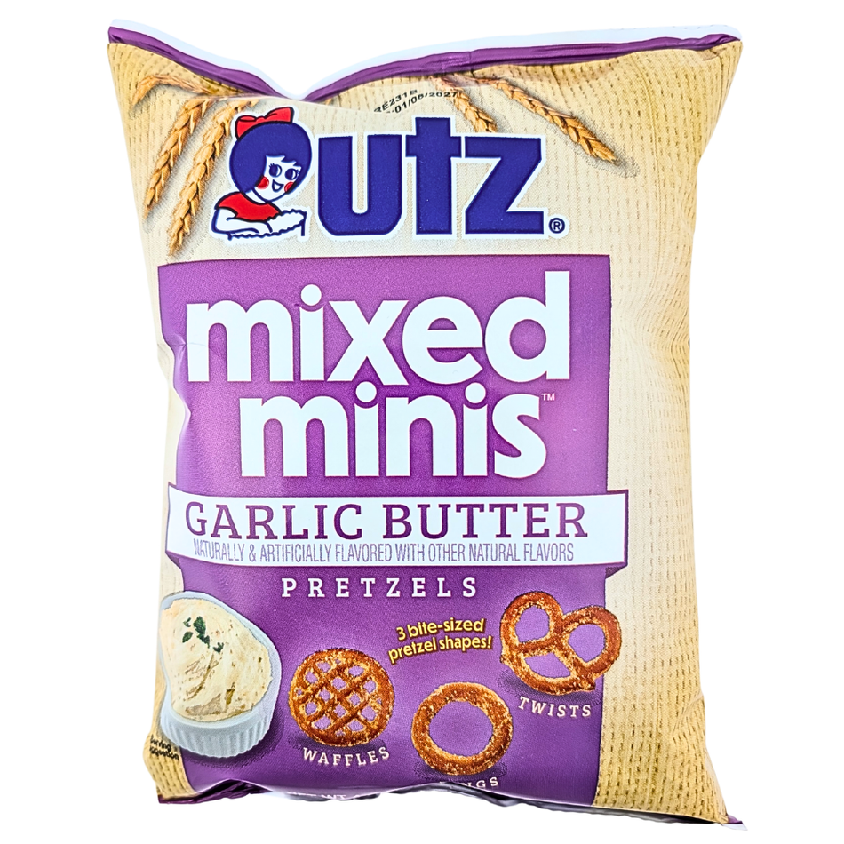 UTZ Mixed Minis Garlic Butter Pretzels - 4oz