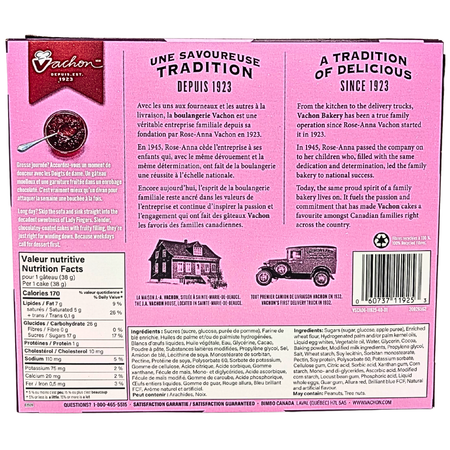 Vachon Lady Fingers Fruity Filling 8 Cakes - 300g