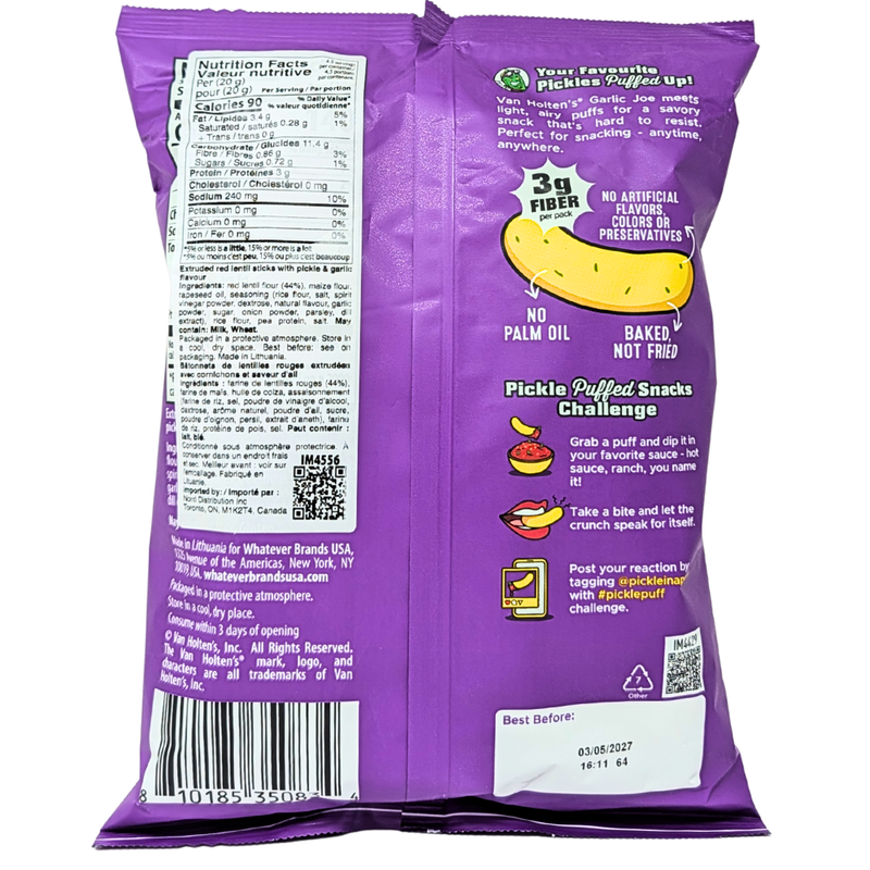 Van Holten's Pickle Puffed Garlic Joe - 90g