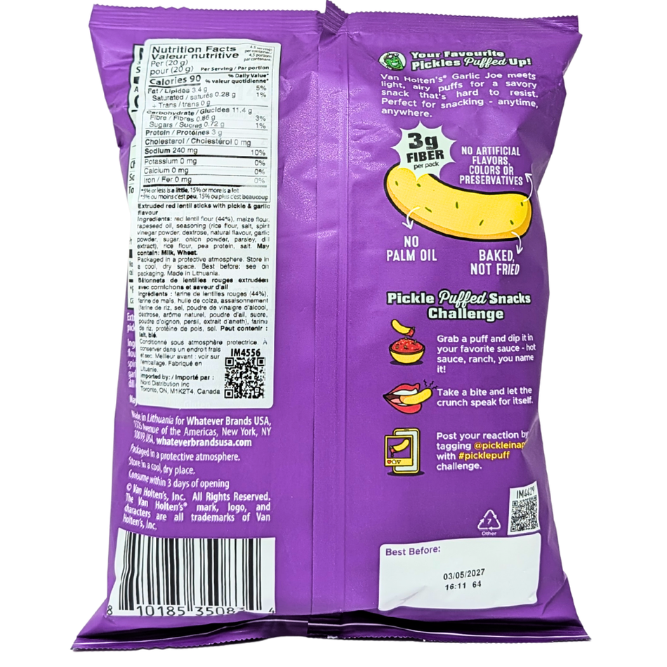 Van Holten's Pickle Puffed Garlic Joe - 90g