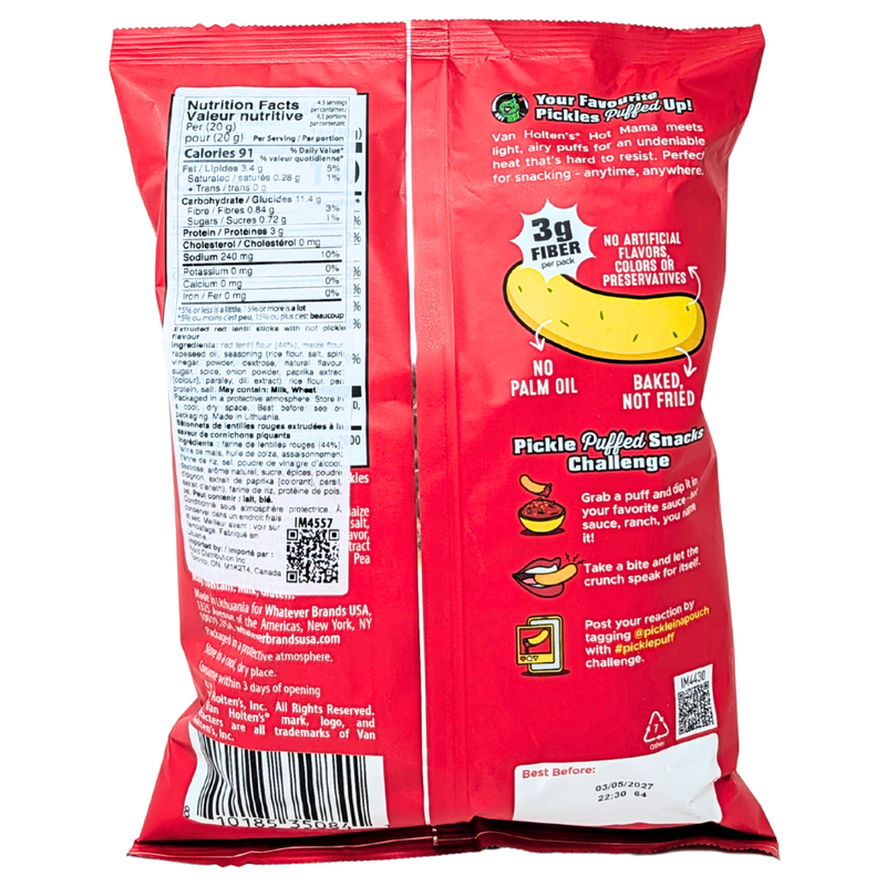 Van Holten's Pickle Puffed Hot Mama - 90g