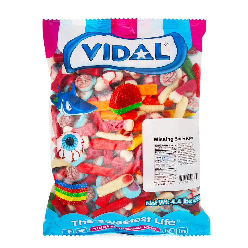 Vidal Missing Body Parts Candy - 4.4lbs