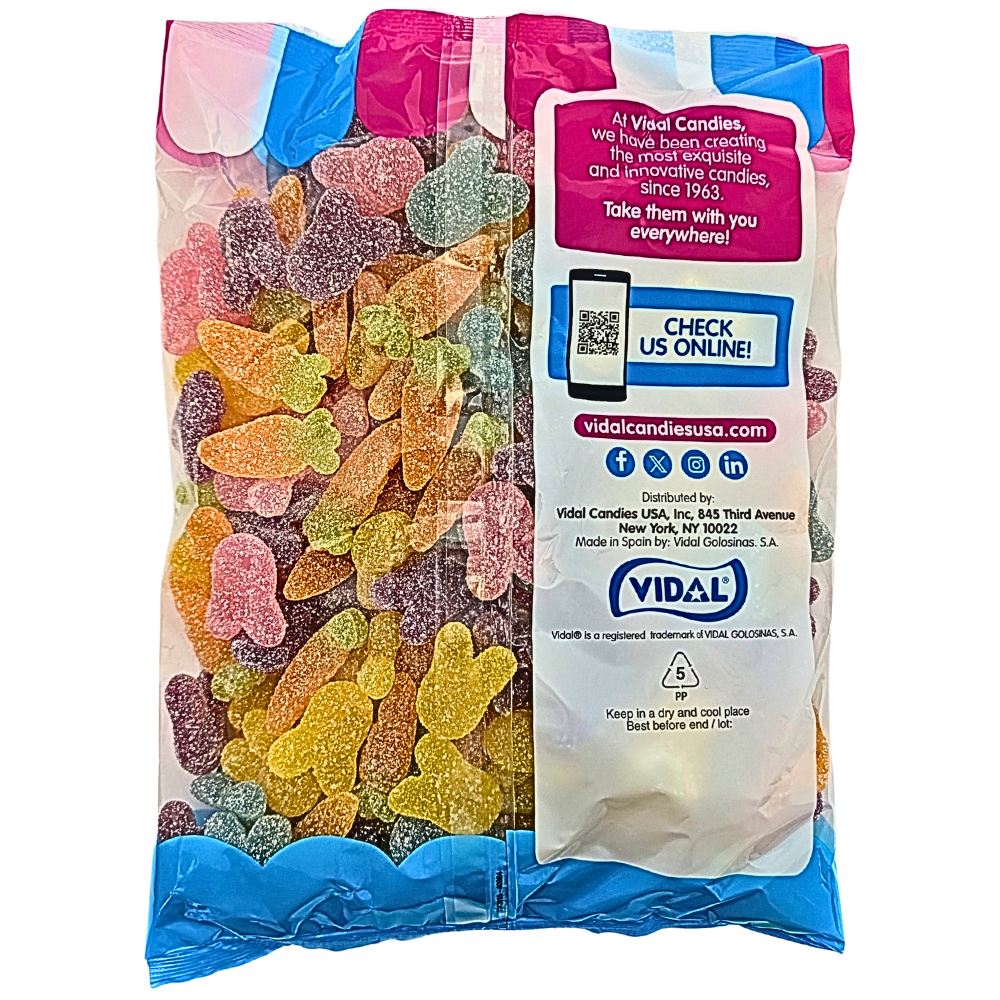 Vidal Sour Easter Rabbits & Carrots Gummi - 2.2lb | Candy Funhouse ...