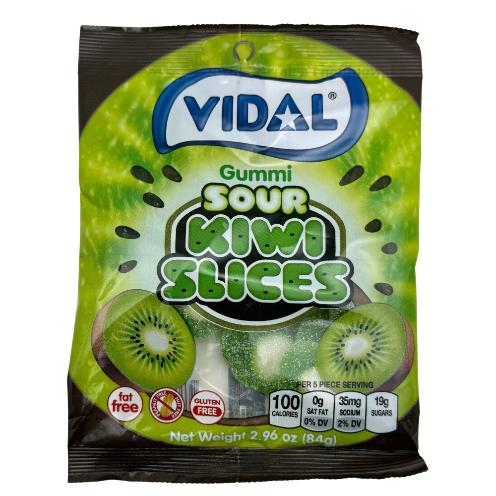 Vidal Sour Kiwi Slices Gummies - 2.96oz