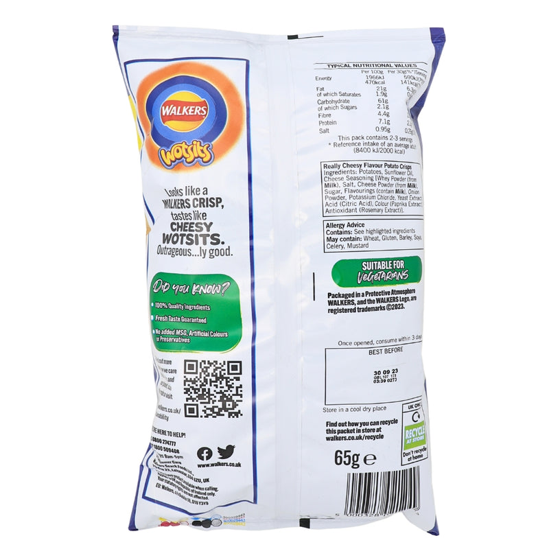 Walkers Wotsits - 65g (UK) Nutrition Facts Ingredients - Walkers Wotsits - Cheesy Bliss - Carnival of Cheesy Fun - Happy Dance Party - Bold and Cheesy - Snack Delight - Crunchy Joy - Cheese Extravaganza - Movie Night Snack - Bite-sized Goodness