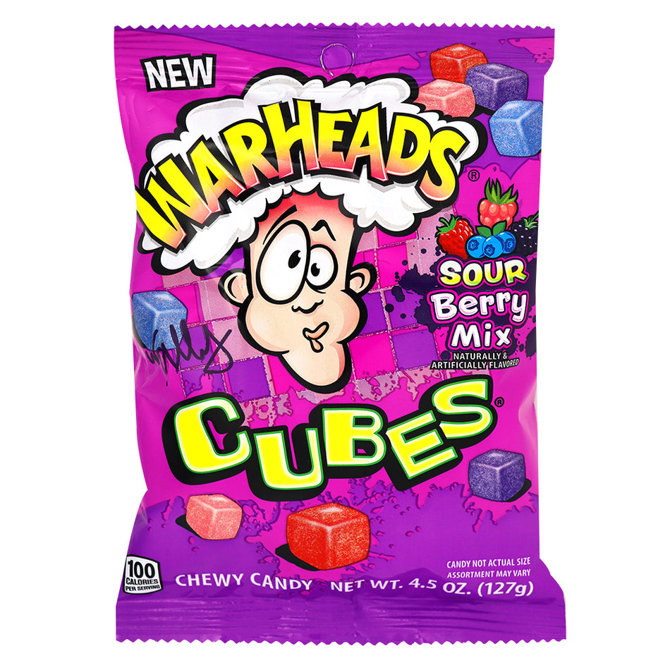 Warheads Sour Berry Mix Cubes - 127g